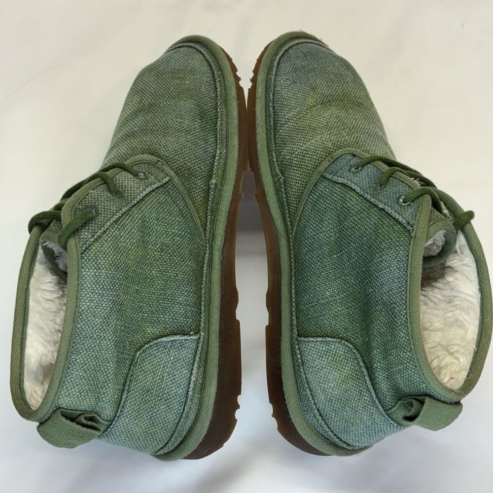 Ugg Neumel Natural Leaf Green Wool Lined Chukka Boots Mens US 11 Hemp Gum Sole - Picture 6 of 15